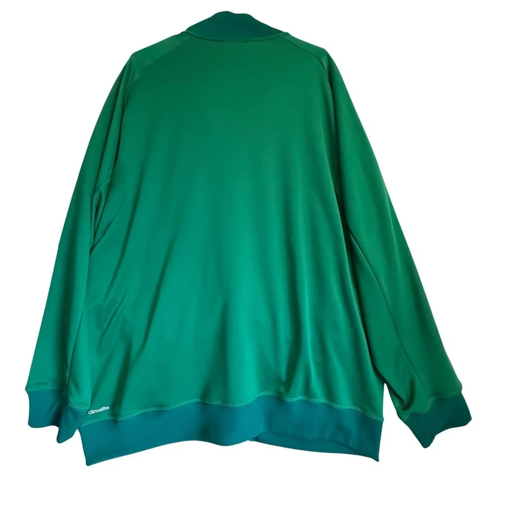Adidas Climalite Track Jacket Green Teal 2XL Lightweight Running‎